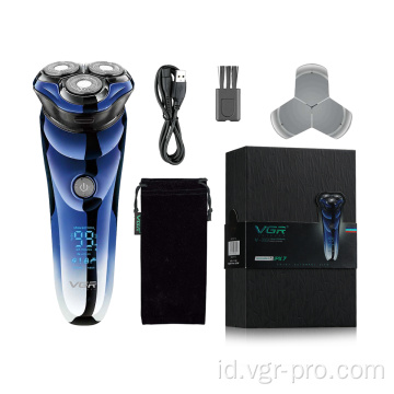 VGR V-305 Waterproof Rechargeable Electric Shaver untuk Pria